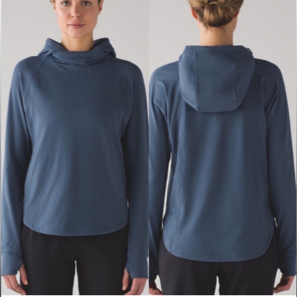 LULULEMON Pick Up The Pace Long Sleeve Hoodie, Astro Blue - Sz. 12   •GUC•